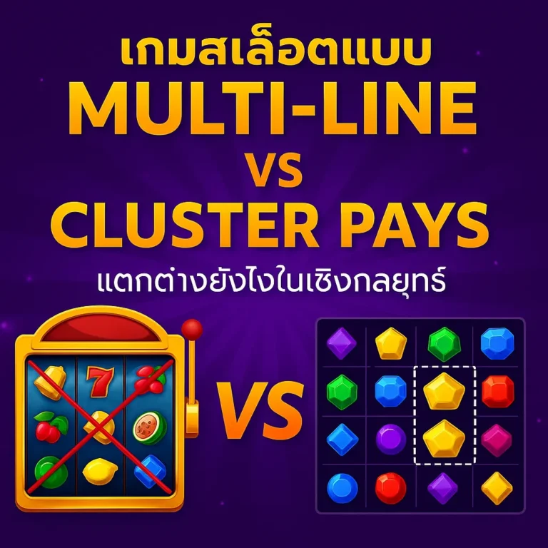 สล็อต Multi-Line กับ Cluster Pays